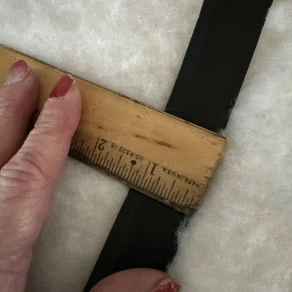 Buxton HARNESS Leather Belt 34 VINTAGE. BLACK